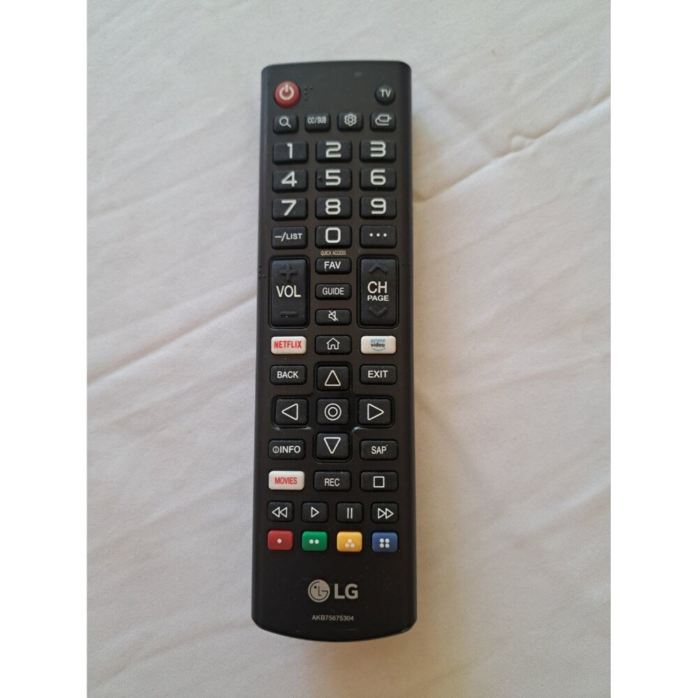 LG AKB75675304 Black Smart TV Remote Control Rectangular Battery Operated